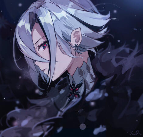 Arlecchino art by @xUDe60263111 (twitter)